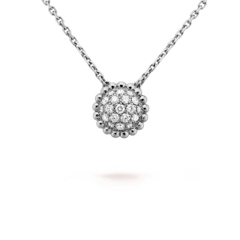 Van Cleef & Arpels VCARO9PC00 Perlée diamonds pendant White gold Diamond Necklace 1