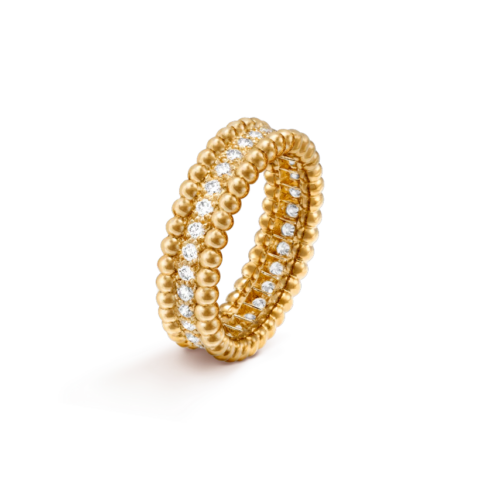 Van Cleef & Arpels VCARP4E100 Perlée diamonds ring 1 row Yellow gold Diamond ring 1