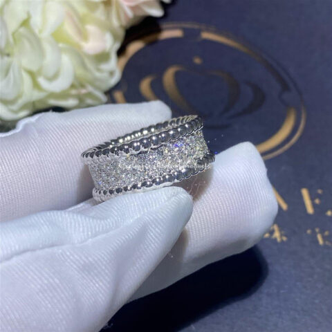 Van Cleef & Arpels VCARN9Q000 Perlée diamonds ring 3 rows White gold Diamond ring 6