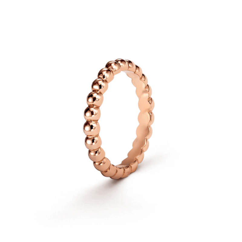 Van Cleef & Arpels VCARN9PB00 Perlée pearls of gold ring medium model Rose gold ring 1