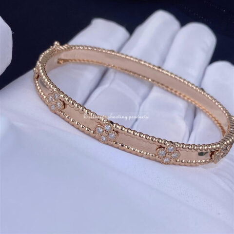 Van Cleef & Arpels VCARP6X200 Perlée sweet clovers bracelet Rose gold Diamond bracelet 6