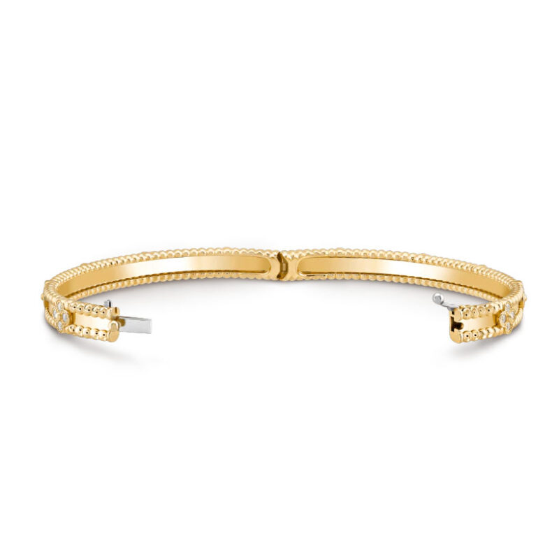 Van Cleef & Arpels VCARP6X700 Perlée sweet clovers bracelet Yellow gold Diamond bracelet 10