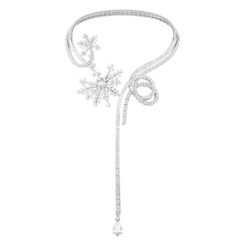 Van Cleef & Arpels Snowflake Precious Flakes necklace in white gold necklace 1