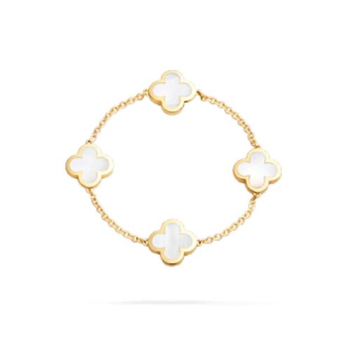 Van Cleef & Arpels Pure Alhambra VCARA36300 bracelet 4 motifs Yellow gold Mother-of-pearl 1