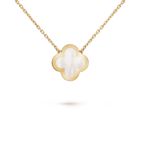 Van Cleef & Arpels VCARA39700 Pure Alhambra pendant Yellow gold Mother-of-pearl Necklace 1
