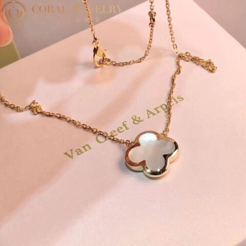 Van Cleef & Arpels VCARA39700 Pure Alhambra pendant Yellow gold Mother-of-pearl Necklace 7