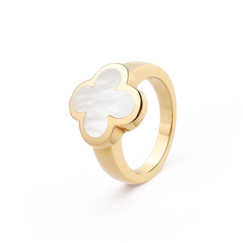 Van Cleef & Arpels VCARA35900 Pure Alhambra ring Yellow gold Mother-of-pearl ring 1