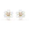 Van Cleef & Arpels Rose de VCARA55600 Noël earrings small model Yellow gold Diamond Mother-of-pearl earrings 1