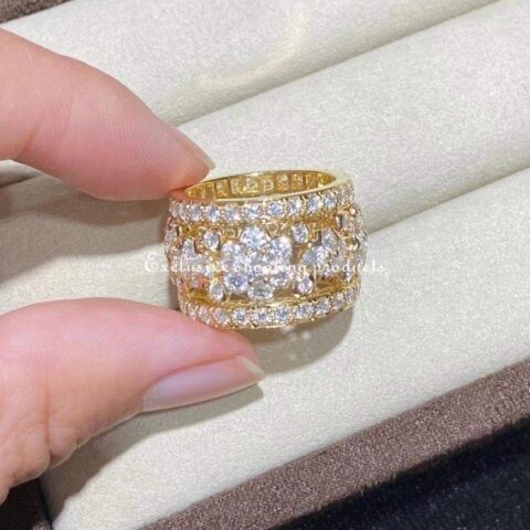 Van Cleef & Arpels VCARO3RV00 Snowflake Diamond ring Yellow gold ring 10