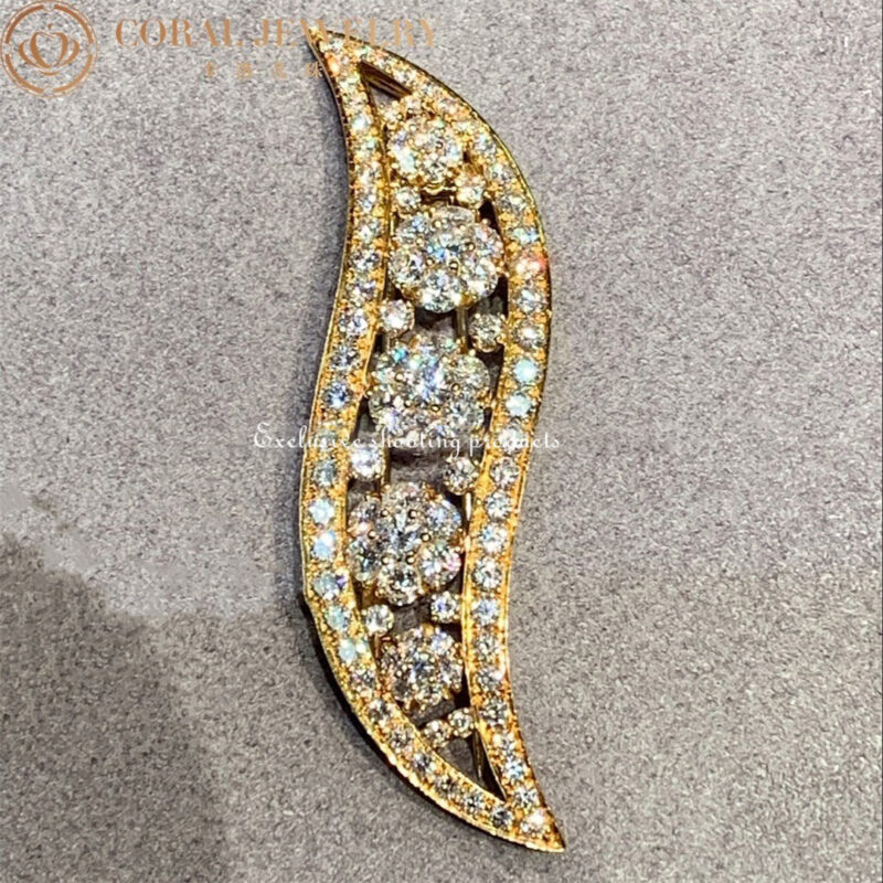 Van Cleef & Arpels Brooch Snowflake clip Yellow Gold Diamond Brooch 6