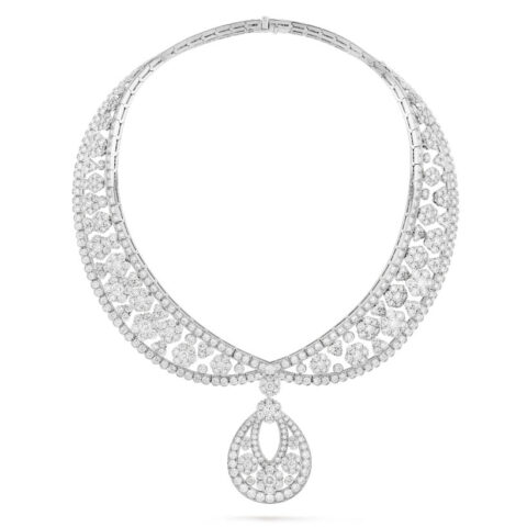 Van Cleef & Arpels VCARP39300 Snowflake collerette transformable necklace Platinum Diamond necklace 2