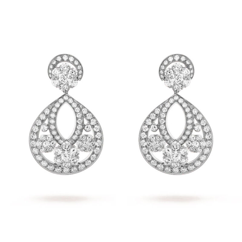 Van Cleef & Arpels VCARO3RJ00 Snowflake earrings small model Platinum Diamond Earrings 1