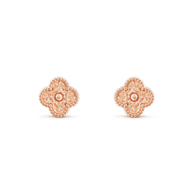 Van Cleef & Arpels VCARO8DB00 Sweet Alhambra Earstuds Rose Gold Earrings 1