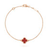 Van Cleef & Arpels VCARN59K00 Sweet Alhambra bracelet Rose gold Carnelian bracelet 1