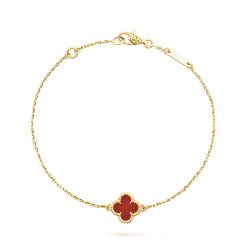 Van Cleef & Arpels VCARN59K00 Sweet Alhambra bracelet Yellow gold Carnelian Customized Edition bracelet 1