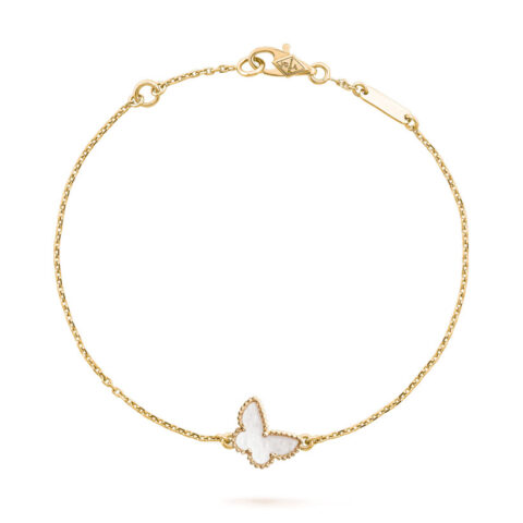 Van Cleef & Arpels VCARF69000 Sweet Alhambra butterfly bracelet Yellow gold Mother-of-pearl bracelet 1