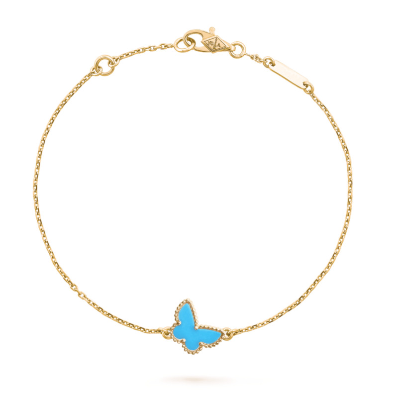 Van Cleef & Arpels VCARF69000 Sweet Alhambra butterfly bracelet Yellow gold Turquoise bracelet 1