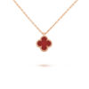 Van Cleef & Arpels VCARN59M00 Sweet Alhambra pendant Rose gold Carnelian Necklace 1