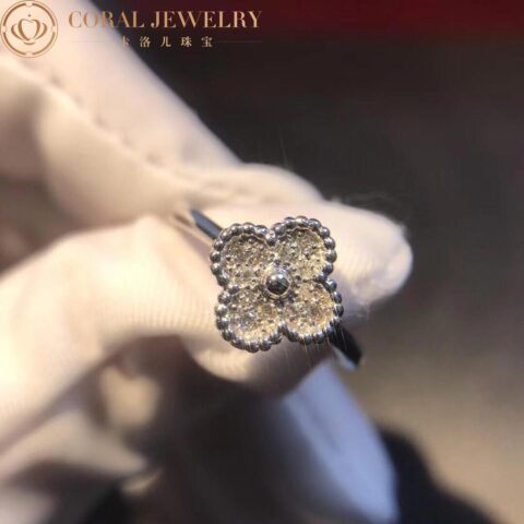 Van Cleef & Arpels VCARO85800 Sweet Alhambra ring White gold Diamond ring 8