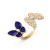 Van Cleef & Arpels VCARP3DN00 Two Butterfly Between the Finger ring Yellow gold Diamond Lapis Lazuli ring 1