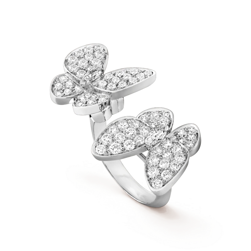 Van Cleef & Arpels VCARO61900 Two Butterfly Between the Finger ring White gold Diamond ring 1