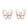 Van Cleef & Arpels VCARO8FN00 Two Butterfly earrings Rose gold Diamond Mother-of-pearl 1