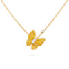 Van Cleef & Arpels VCARO3M300 Two Butterfly pendant Yellow gold Diamond Sapphire Necklace 1