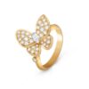 Van Cleef & Arpels VCARP3DQ00 Two Butterfly ring Yellow gold Diamond ring 1