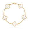 Van Cleef & Arpels VCARA41800 Vintage Alhambra bracelet 5 motifs Yellow gold Mother-of-pearl bracelet 1