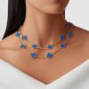 Van Cleef & Arpels VCARP7RN00 Vintage Alhambra necklace long 20 motifs Yellow gold Agate necklace 9