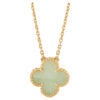 Van Cleef & Arpels pendant Vintage Alhambra pendant Green Jade 18 Karat Yellow Gold Necklace 1