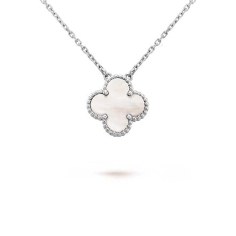 Van Cleef & Arpels Necklace VCARF48700 Vintage Alhambra pendant White gold Mother-of-pearl 1