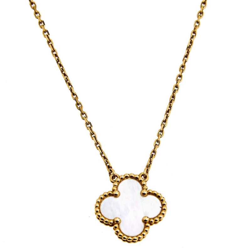 Van Cleef & Arpels VCARA45900 Vintage Alhambra Necklaces Yellow gold Mother-of-pearl pendant 6