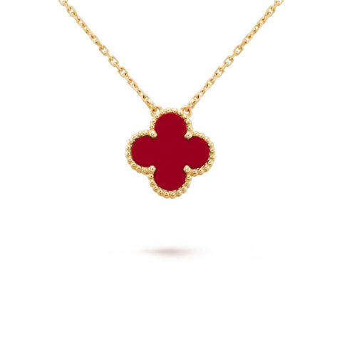 Van Cleef & Arpels VCARO49N00 Magic Alhambra long necklace 1 motif Yellow Gold Carnelian necklace 1