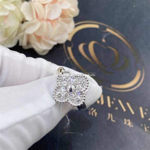 Van Cleef & Arpels VCARO26N00 Vintage Alhambra ring White gold Diamond ring 1