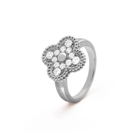 Van Cleef & Arpels VCARO26N00 Vintage Alhambra ring White gold Diamond ring 1