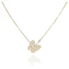 Van Cleef & Arpels VCARP3DP00 Two Butterfly pendant Yellow gold Diamond Necklace 1