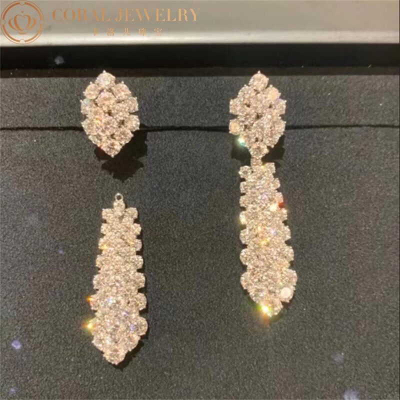 Van Cleef & Arpels VCARO9CN00 À Cheval transformable earrings large model Platinum Diamond earrings 8