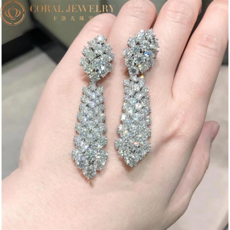 Van Cleef & Arpels VCARO9CN00 À Cheval transformable earrings large model Platinum Diamond earrings 7