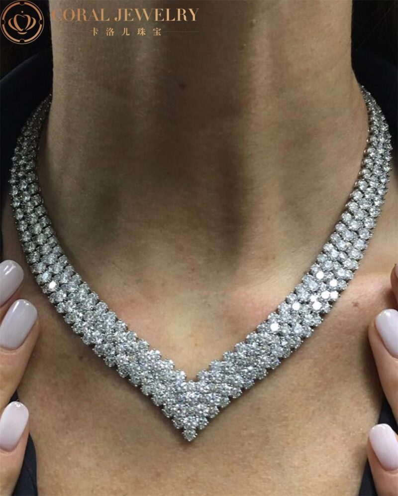 Van Cleef & Arpels VCARO9CP00 À Cheval transformable necklace Platinum Diamond 4