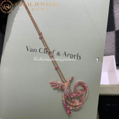 Van Cleef & Arpels Fauna Oiseaux De Paradis VCARN5PD00 Color Sapphires Necklace 1