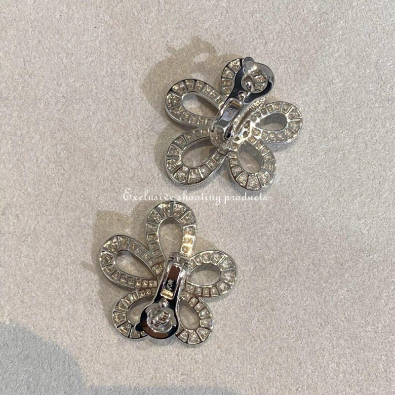 Van Cleef & Arpels VCARP05100 Flowerlace earrings White gold Diamond earrings 3