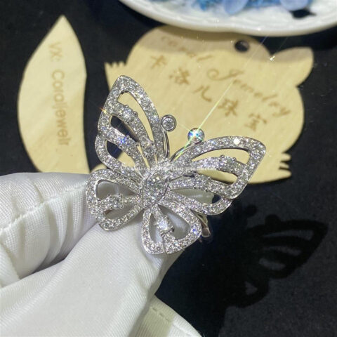 Van Cleef & Arpels VCARA13500 Flying Butterfly Between the Finger ring White gold Diamond ring 2