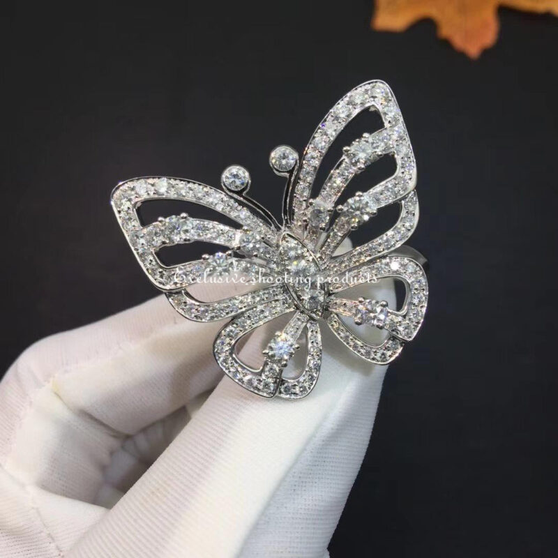 Van Cleef & Arpels VCARA13500 Flying Butterfly Between the Finger ring White gold Diamond ring 7