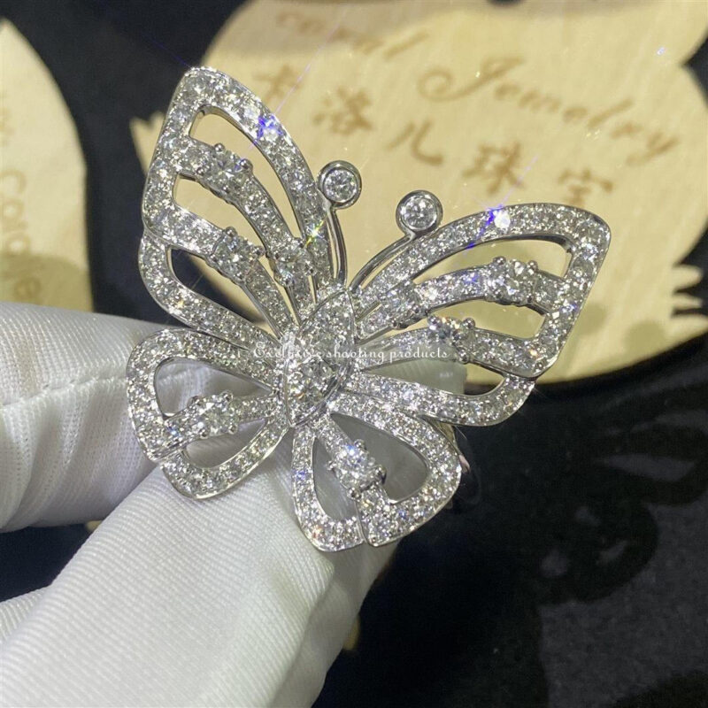 Van Cleef & Arpels VCARA13500 Flying Butterfly Between the Finger ring White gold Diamond ring 3