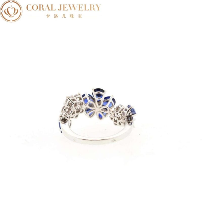 Van Cleef & Arpels VCARP05700 Folie des Prés ring White gold Diamond Sapphire ring 3