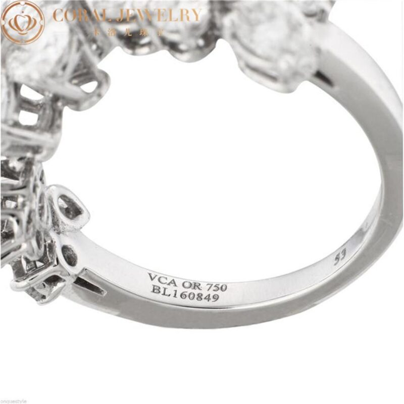 Van Cleef & Arpels VCARP05500 Folie des prés ring White gold Diamond ring 7
