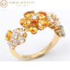 Van Cleef & Arpels VCARP05600-1 Folie des Prés ring Yellow gold Diamond Sapphire ring 1