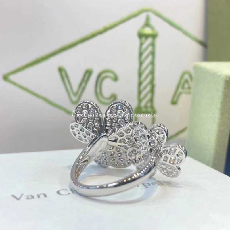 Van Cleef & Arpels VCARB67500 Frivole Between the Finger Ring White gold Diamond Ring 8