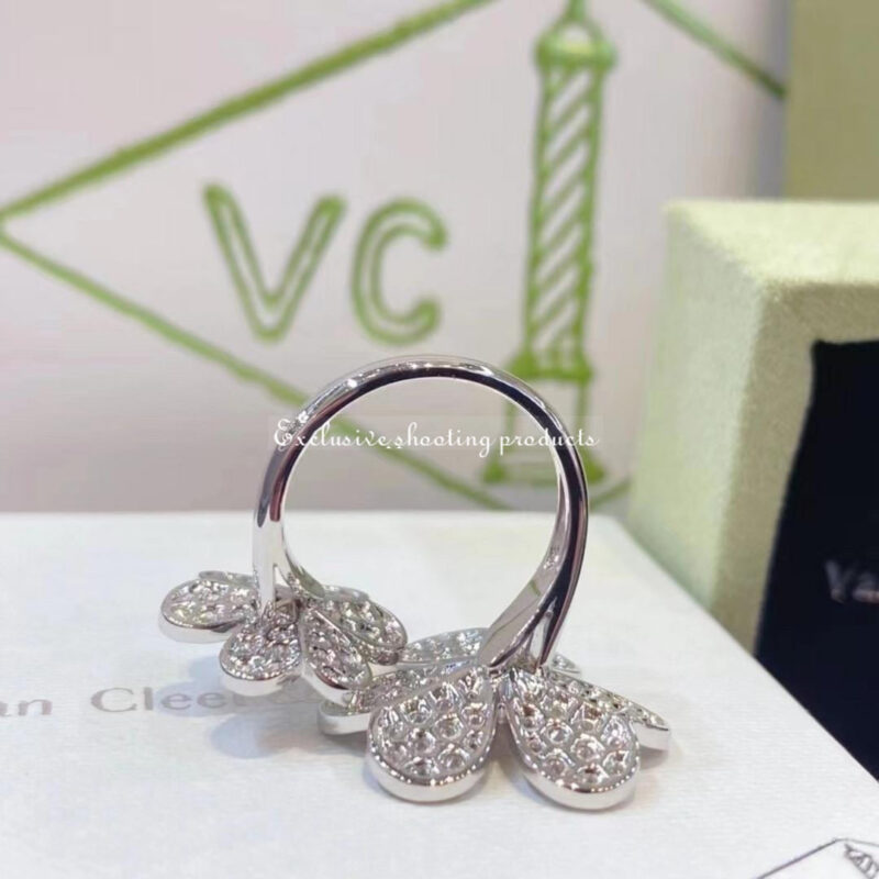 Van Cleef & Arpels VCARB67500 Frivole Between the Finger Ring White gold Diamond Ring 6